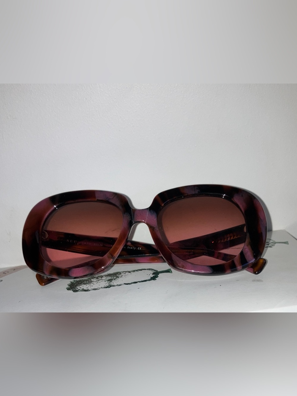 SEE eyewear 1470 Sun mauve tortoiseshell sunglasses